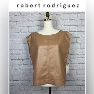 NWT Robert Rodriguez Leather top size 8
